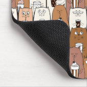 Coole Coffee Cats Mauspad (Ecke)