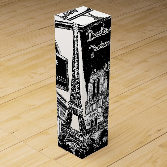 Coole Collage Der Foto Illustrationen Von Paris Wein Geschenkverpackung Zazzle De