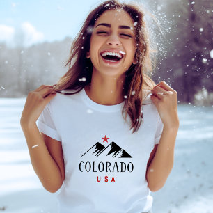 Coole Colorado USA Berge mit Star Light Color T-Shirt