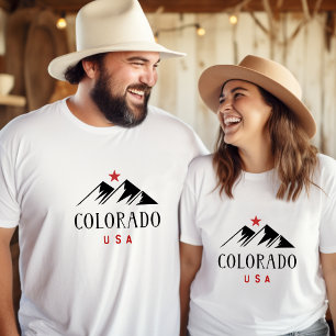 Coole Colorado USA Berge mit Star Light Color T-Shirt