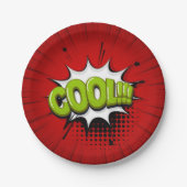 Coole Comic-Text-Papierplatten Pappteller (Vorderseite)
