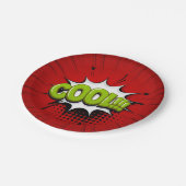 Coole Comic-Text-Papierplatten Pappteller (Schrägansicht)