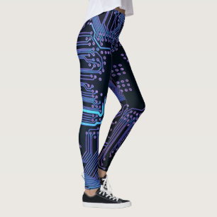 Coole Computerplatine blau Leggings