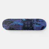 Coole Computerplatine blau Skateboard (Horizontal)