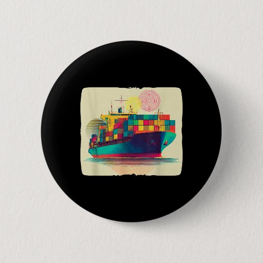 Coole Containerschiff-Kostüm für Logistik und Button (Vorderseite)