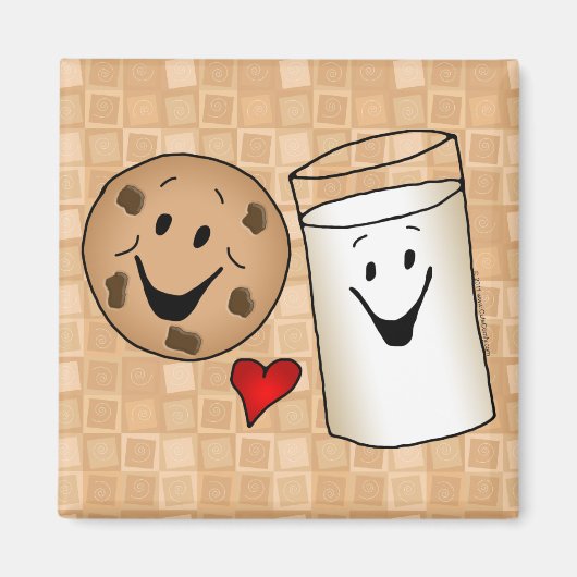 Coole Cookies und Milk Friends Cartoon Magnet (Vorne)