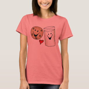 Coole Cookies und Milk Friends Cartoon T-Shirt