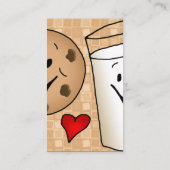 Coole Cookies und Milk Friends Cartoon Visitenkarte (Rückseite)