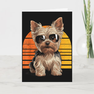 Coole coole Yorkie-Mutter-Vater-Geschenk Vintage-H Karte