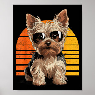 Coole coole Yorkie-Mutter-Vater-Geschenk Vintage-H Poster