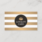 Coole Copper Strip Gray Makeup Loyalitätskarte Treuekarte (Vorderseite)