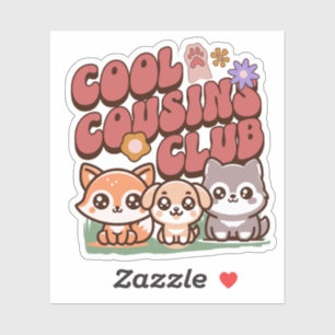 Coole Cousins Club - Fox, Dog und Wolf Aufkleber