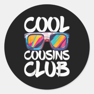 Coole Cousins Club Shirt Boy Girl Cousin Crew Matt Runder Aufkleber