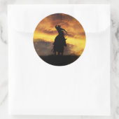 Coole Cowboy-Aufkleber Runder Aufkleber (Tasche)