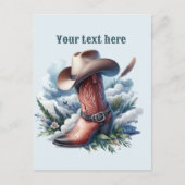Coole Cowboy-Hutschuhe hinzufügen Postkarte (Vorderseite)