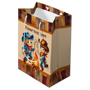 Coole Cowboy-Jungen Geburtstagsparty individuell a Mittlere Geschenktüte