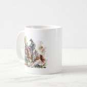 coole Cowboy-Liebhaber fügen Monogramm hinzu Kaffeetasse (Vorderseite Links)