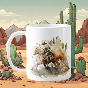 coole Cowboy-Liebhaber fügen Monogramm hinzu Kaffeetasse