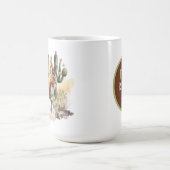 coole Cowboy-Liebhaber fügen Monogramm hinzu Kaffeetasse (Mittel)