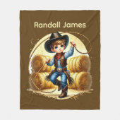 Coole Cowboy-Liebhaber geben Namen Fleecedecke (Vorderseite)