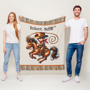 Coole Cowboy-Liebhaber geben Namen Fleecedecke