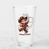 Coole Cowboy-Schulung Glas (Rückseite)