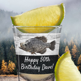 Coole Crappie Fischen 50. Geburtstag Spaß Fisch Schnapsglas