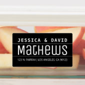 Coole Creative Stylish Black & White wasserdicht Etiketten (Befestigt)