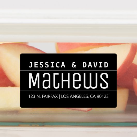 Coole Creative Stylish Black & White wasserdicht Etiketten (Befestigt)