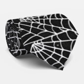 Coole Creepy Spinnen-Netz-Muster-Kunst Krawatte (Gerollt)