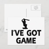 coole Cricket-Designs Postkarte (Vorne/Hinten)