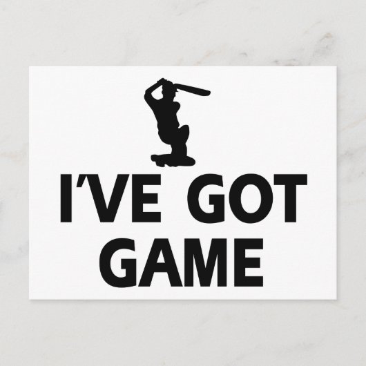 coole Cricket-Designs Postkarte (Vorderseite)