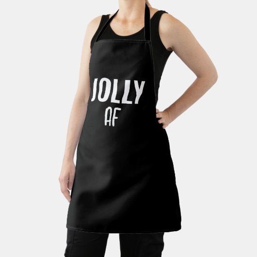 Coole Custom Jolly AF Funny Black Kitchen Schürze (InSitu)