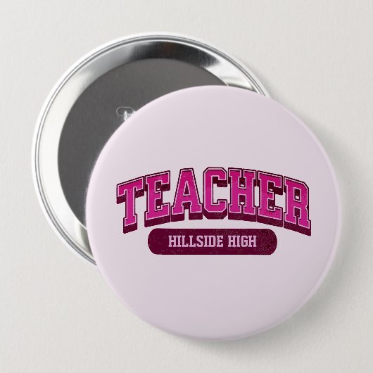 Coole Custom School Moderner Lehrer Trendy Stylish Button (Vorne & Hinten)