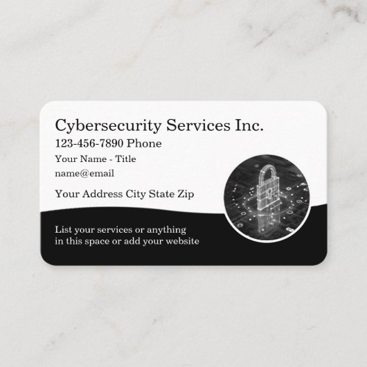Coole Cybersecurity-Theme-Geschäftskarten Visitenkarte (Vorderseite)