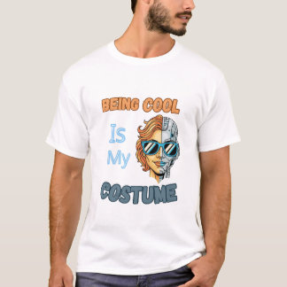 Coole Cyborg-Kostüm-Retro-Halloween-Kunst T-Shirt