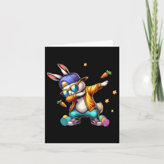 Coole Dab Bunny Osterfest Kindermädchen Karte (Vorderseite)