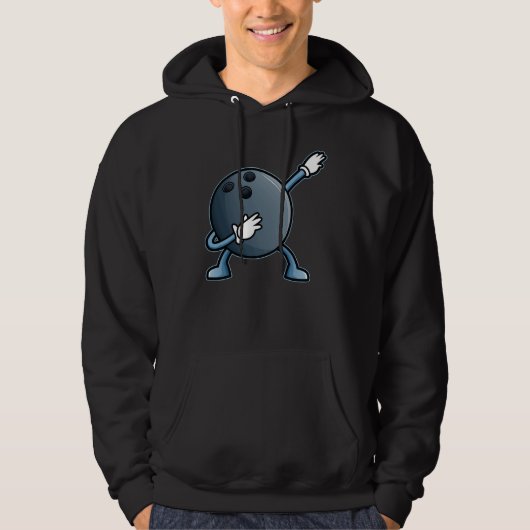 Coole Dabbing Bowlingkugel Hoodie (Vorderseite)