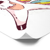 Coole Dabbing Einhorn Regenbogen Trendy Dance Move Poster (Ecke)