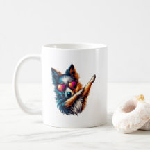 Coole Dabbing-Hunde-Kunst