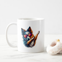 Coole Dabbing-Hunde-Kunst Kaffeetasse