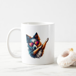 Coole Dabbing-Hunde-Kunst Kaffeetasse