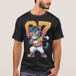 Coole Dabbing-Katze 67 Baseball-Sportfan-Geschenk T-Shirt