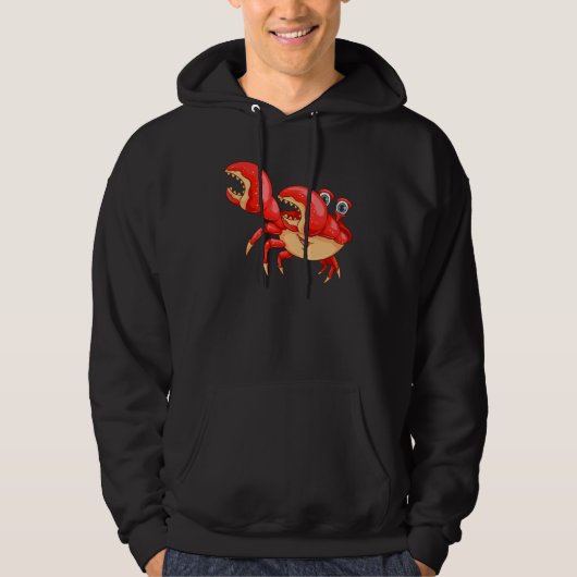 Coole Dabbing Krabbe Funny Dancer Sea Kreatur Hoodie (Vorderseite)