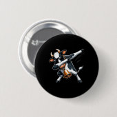 Coole Dabbing Kuh für festes Fun Kuh Lover Chr Button (Vorne & Hinten)