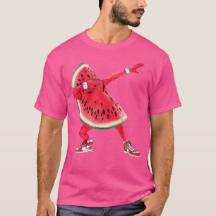 Coole Dabbing Wassermelone Lustige Frucht Tanzende T-Shirt