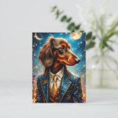 Coole Dackel Postkarte (Stehend Vorderseite)