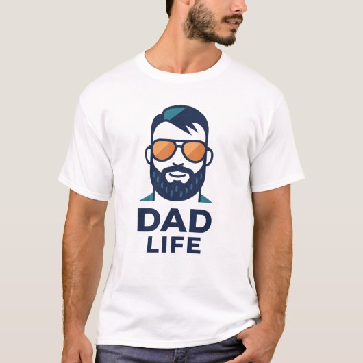 Coole Dad-Sonnenbrille Stil T-Shirt (Vorderseite)