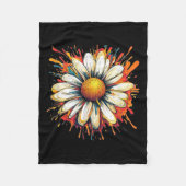 Coole Daisy mit Blüten für einen schönen Sommerloo Fleecedecke (Vorderseite)