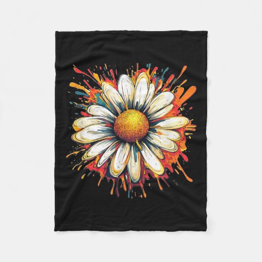 Coole Daisy mit Blüten für einen schönen Sommerloo Fleecedecke (Vorderseite)